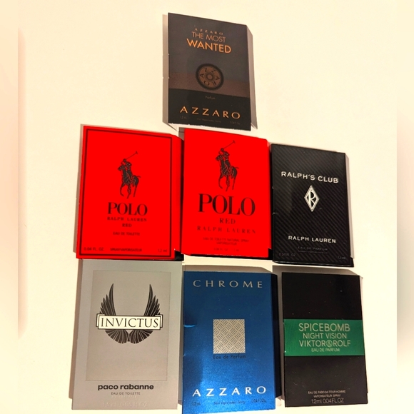 Polo by Ralph Lauren Grooming 7 Mens High End Cologne Fragrance Sample Lot Bundle Polo Ralph